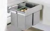 Waste collecting systems Built-in waste bins Range summary / technical comparison Bin.