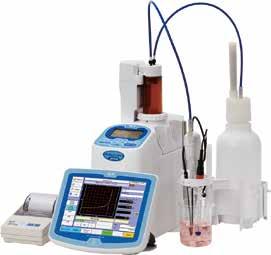 Automatic Potentiometric Titrator AT-710M A Easy Operation on Touchscreen Real-time Titration Curve Monitoring Temperature During Titration Optional Kits for A Multiple Sample Changer CHA-600-12 12