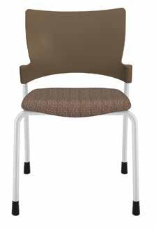 The seat and back are molded from high-impact thermoplastic for lasting durability and comfort.