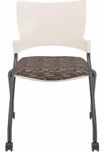 Relay side and nesting chairs are available in black or silver frame with a caster option.