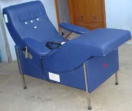 Technosys Donor Couch : Motorized Blood Donor Couch occupies less space as compared to donor s bed. Donor Couch having arm bar assemble with adjustable armrests.