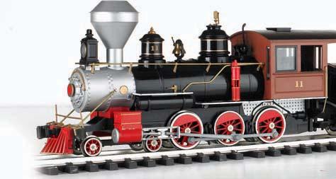 Our Plainsman set represents one of these early travelers of the West and features a Union Pacific 4-6-0 steam locomotive (with operating headlight, smoke, and speedsynchronized sound), coal tender,