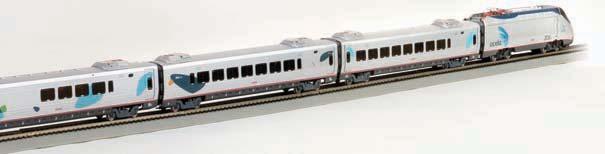 AMTRAK ELECTRIC TRAIN SETS 81" x 45" Oval Locomotive features: DCC-equipped for speed, direction, and lighting interior selector switch for choice between rail and pantograph