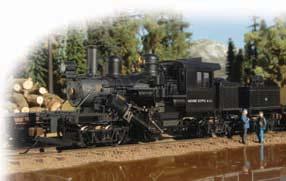 STEAM LOCOMOTIVES 70-Ton Three-Truck Climax Locomotive Performs best on 15" radius curves or greater. Standard Pack: 6 $385.