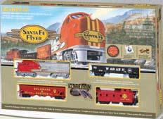 00 Hauling freight across the deserts, mountains, and cities of the American landscape is the Santa Fe Flyer.