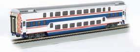 SILVER SERIES ROLLING STOCK DOUBLE DECK PUSH/PULL COMMUTER CAR Standard Pack: 4 $46.00 each METROPOLITAN TRANSPORTATION AUTHORITY Item No. 13246 PAINTED, UNLETTERED - RED, WHITE & BLUE Item No.