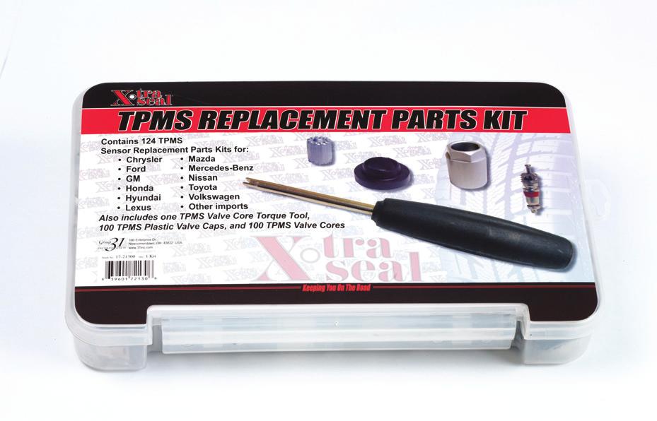 TPMS PARTS KITS and Display Domestic Vehicle Parts Kit Assortment Part Number General Application*/Description Qty 17-2130 Kit Parts and Valves 17-006AK 17-00 17-012AK 17-013AK 17-01AK 17-02AK
