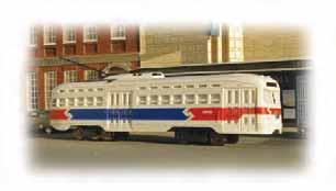 MOTIVE POWER PCC STREETCAR with OPERATING HEADLIGHT and