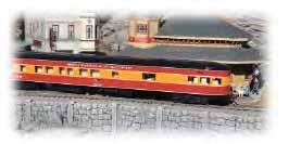 SILVER SERIES ROLLING STOCK 85' SMOOTH-SIDE OBSERVATION CAR with LIGHTED INTERIOR Suggested price: $79.00 each New and existing tooling. PRR Item No. 14301 B&O Item No. 14303 UNION PACIFIC Item No.