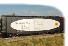 SILVER SERIES ROLLING STOCK ACF 50'6" OUTSIDE BRACED SLIDING DOOR BOX CAR Suggested price: $39.
