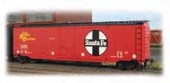 SILVER SERIES ROLLING STOCK 50' PLUG-DOOR BOX CAR Suggested price: $29.00 each SANTA FE Item No. 18002 UNION PACIFIC #499637 Item No.