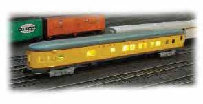 ROLLING STOCK 85' SMOOTH-SIDE OBSERVATION CAR with INTERIOR LIGHTING Suggested price: $59.00 each All new tooling. Lighted interior. PRR Item No. 14351 NORFOLK & WESTERN Item No. 14352 B&O Item No.
