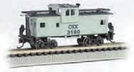 ROLLING STOCK OLD-TIME CABOOSE Suggested price: $25.00 each New body-mounted couplers. UNION PACIFIC (HO illustration shown) Item No. 15751 CENTRAL PACIFIC (HO illustration shown) Item No.