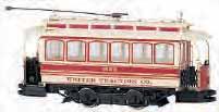 REVERSING SET WITH TRACK AND STREETCARS Village Streetcar Set - Christmas with electronic auto-reversing nickel silver E-Z Track Performs best on 15" radius curves or greater. Item No.