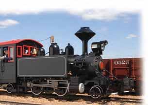 STEAM LOCOMOTIVES 1:20.3 2-4-2 Steam Locomotive Performs best on 4' diameter curves or greater.