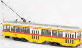 STREETCARS 1:29 Peter Witt Streetcar (DCC Ready) Performs best on 4' diameter curves or greater. Suggested price: $429.