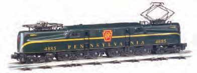 ELECTRIC LOCOMOTIVES GG-1 SCALE ELECTRIC Navigates O-42 curves Length 20.25" Height 4" Suggested price: $699.95 each The pride of Pennsylvania s Electric Fleet!