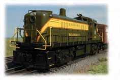 DIESEL LOCOMOTIVES RS-3 SCALE DIESEL Navigates O-31 curves Length 14.5" Height 4.25" Suggested price: $479.
