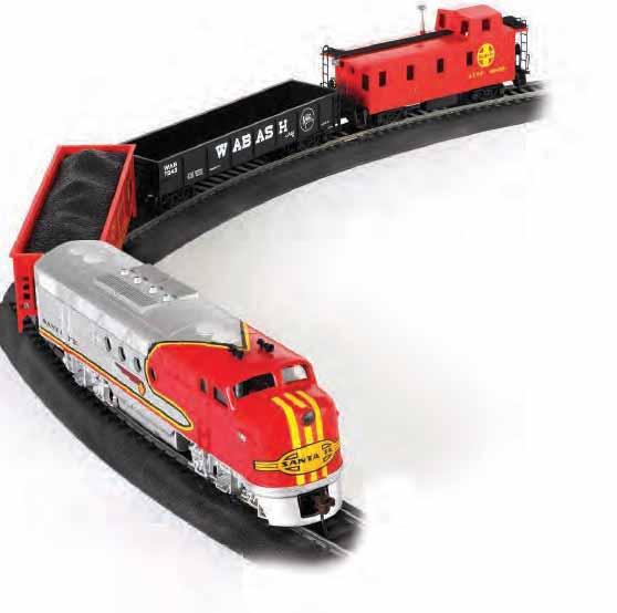 ELECTRIC TRAIN SETS 36" Circle Speed Controller with Plug-In Wiring The FT diesel locomotive in this set has a die-cast chassis and eight wheel drive.