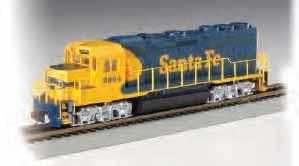 GP40-2R F DIESEL LOCOMOTIVES EMD GP40 with ALL-WHEEL DRIVE (DCC READY) Performs best on 18" radius curves or greater. Suggested price: $95.