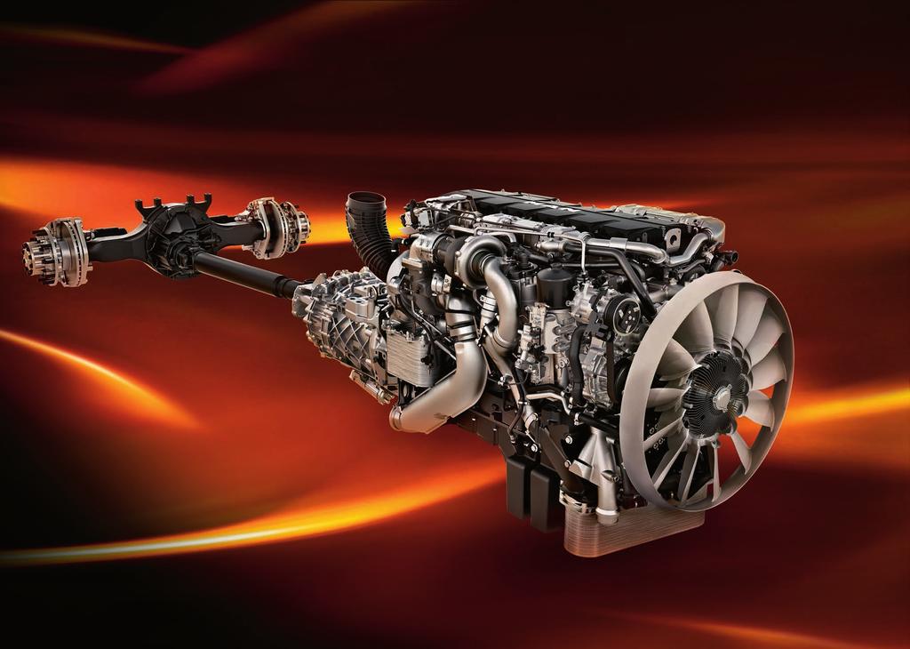 High ignition pressures of up to 250 bar for high torque values at low engine speeds and reduced fuel consumption Two-stage turbocharger for improved torque and a high level of reliability