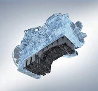 The top-down cooling system is used in truck diesel engines to achieve maximum reliability and durability.