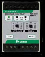 Protection Relays Ground-fault protection PGR-260 DC Ground-Fault Relay For Ungrounded DC Systems GFP Features/Benefits Sensitive - to 20-mA trip settings A microprocessor-based ground-fault relay