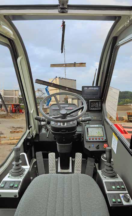 excellent visibility in low light conditions Winch and right side swing view cameras In cab comfort is maintained by the standard