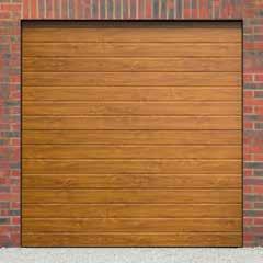 The door opens vertically into the garage and with no kick out as it moves,