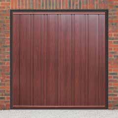 Jacobean Factory finished steel fixing frame Cardale Up & Over garage doors are supplied with an optional pre-hung