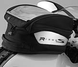 It is attached to the bike with straps, and is designed to stay firmly in place even at high speeds. Tinted windshield The tinted windshield further accentuates the R 1200 S s sporty appearance.