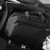 city-centre traffic. Top case, 28 litres The waterproof top case can comfortably store a helmet, and is easily attached to the luggage grid.
