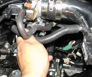 Press the 7-10mm hose over the intake port.