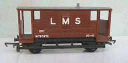 711A Branch-Line 8T Cattle Wagon, dark grey with white roof, 'G.W.' No.