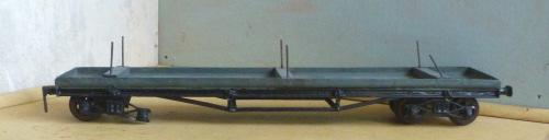 1.404 Unidentified kit-built 2-axle 5-plank Open Wagon, moulded body and frames, finished dark grey with L.M.S. white lettering and diagonal stripe through. Finescale wheels fitted Price ( ): 6.00 1.