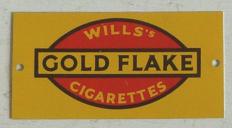 1.457 Tinplate signs, with mounting holes Milbro tinplate Sign 'Wills's Gold Flake.