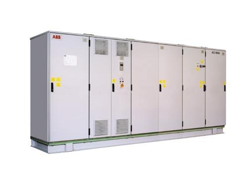 The ACS 6000 Medium Voltage AC Drive Water-cooled EMC compliant cabinet for problemfree operation in electromagnetic environment DC bus grounding switch for safety User-friendly control panel