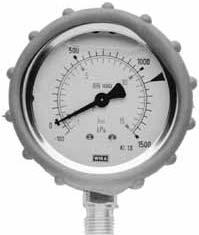 Pressure gauge connection G 1/4", male thread Scale with double graduation (MPa + bar) Measuring Handle Measuring