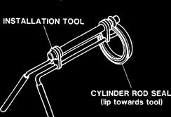 Pull the cylinder rod from the cylinder tube and inspect the piston and the bore of the cylinder tube for deep scratches or