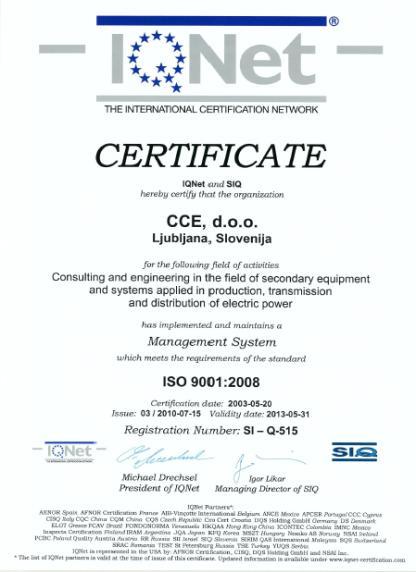 About CCE CCE is an engineering company, a system integrator in the field of protection, control and SCADA systems applied in production,