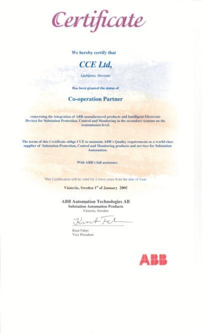 Partnership with ABB AB Substation Automation Products Västerås We started to work with ABB AB on the Drava