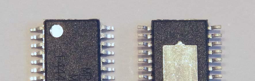 Figure 3: TSSOP Package To remove heat from this type of package, a well-soldered connection must be made to the exposed pad.