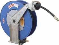 Versatile - average weight with hose is 12 Kg Low rewind tension allows for easy hose "pull out" Full stainless steel mouth for improved hose and reel service life Lockable wall or overhead mounting