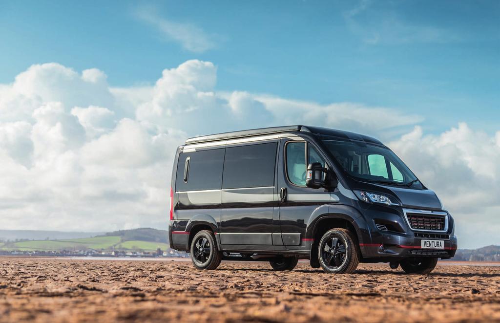 MORE FOR LESS VENTURA VR200 Affordable adventures LEISURE BATTERY, INVERTER AND SMART CHARGER REAR SEATING FOR THREE PASSENGERS The compact VR200 from Ventura is an affordable 5 seater camper van
