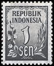 of Indonesia s proclamation of J73 D5 1pi red, org (Bl) O19 A13 3c yellow green independence. Nos. J57-J73 (18) 10 8.80 O20 A13 4c cerise 1.00.
