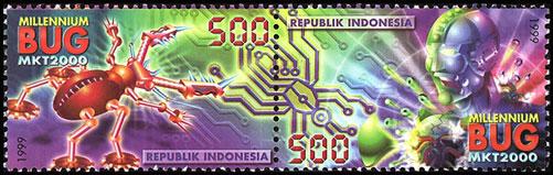 4 1859 A531 1000r multicolored 1 1 Environmental Care A528 Surabaya 99, Natl. Philatelic Exhibition A522 & Litho. 1999, Aug. 12 Nos. 1836-1838 (3) No.