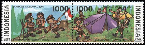 m, South Sulawesi 1928 A555 5000r Sun (Sulawesi Selatan). n, Maluku. o, West Suma- Scouts: a, Raising flag. b, Pitching tent. tra (Sumatera Barat).