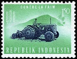 1r, Dasamuk 1r, Kidang Kentian 1962, Sept. 24 Perf. 12x12 1 /2 palms. 75s, Rubber plantation. 1.15r, Rice.