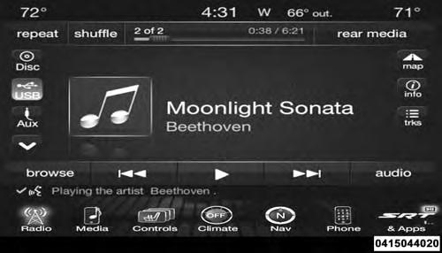 TIP: Press the Browse button on the touchscreen to see all of the music on your ipod or USB device.