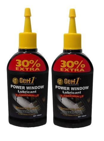 Power Window Lubricant (Twin Pack) - 150 ml Developed specifically to lubricates slow and stuck power windows. Provides better gliding power and safe to all rubber and vinyl surfaces.
